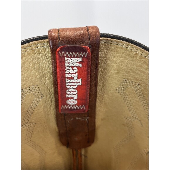 Dan Post x Marlboro Vintage Western Pointed Cowboy Boots Leather Mens 10 D Brown - Picture 14 of 16